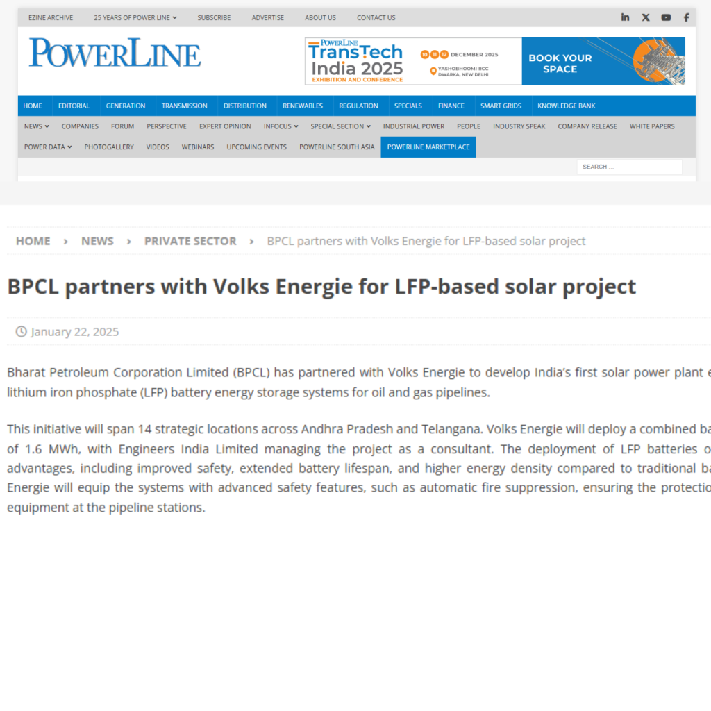 BPCL Partners with Volks Energie for Solar Initiative